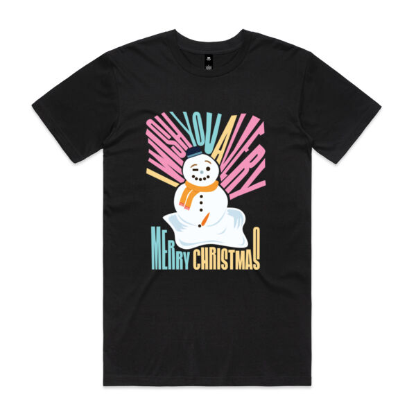 Naughty Snowman - AS Colour Mens Staple T shirt Thumbnail