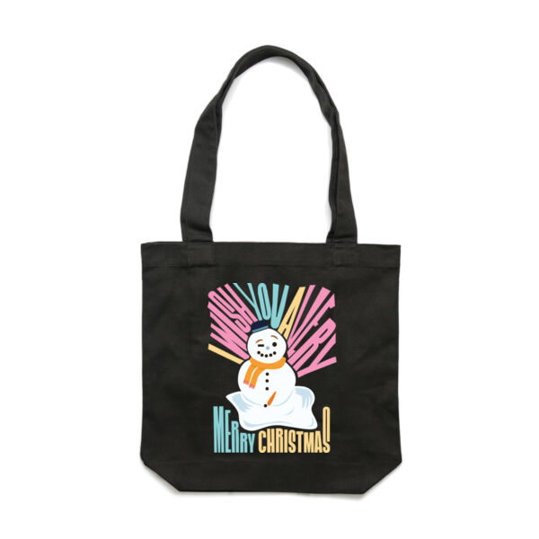 Naughty Snow Man - AS Colour Carrie Tote Bag  Thumbnail