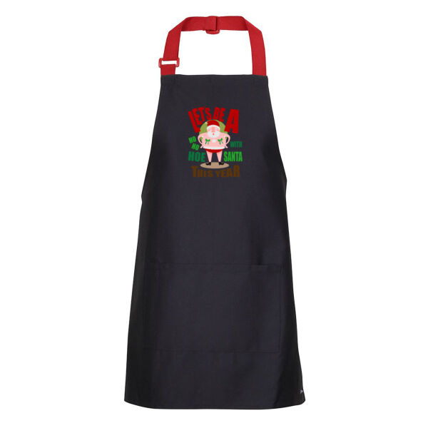 Naughty Santa - JB's Apron with Colour Straps Thumbnail
